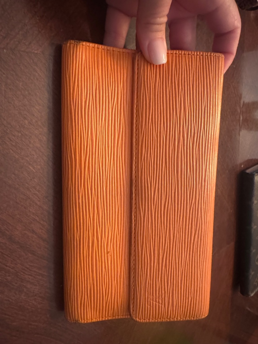 Louis Vuitton Epi Leather Orange Wallet - Long Bifold